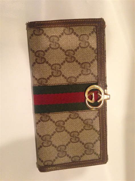 gucci portomonnee|checkered gucci wallet.